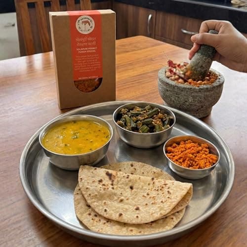 Do Chutki Thecha Shengdana Combo | Dry Mirchi Thecha Green Chilli Chutney 100g + Solapuri Special Shengadana Chutney 100g | No Onion No Garlic | No Preservatives | Maharashtrian Pack of 2 — image 8