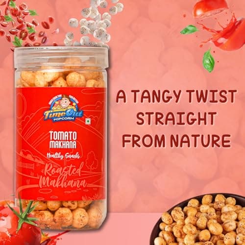 Time Out Popcorn Tomato Jain Roasted Makhana, Fasting Friendly, Plant-Based, Gluten-Free Snack, Pack of 2 x 70g — image 6