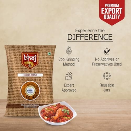 Bhoj Masale Chicken Masala with Natural Oils 100GM | Made with Authentic Spices | No Preservatives, Colours or Artificial Flavours​. No Colour, No Preservatives, No Onion and no garlic added — image 7