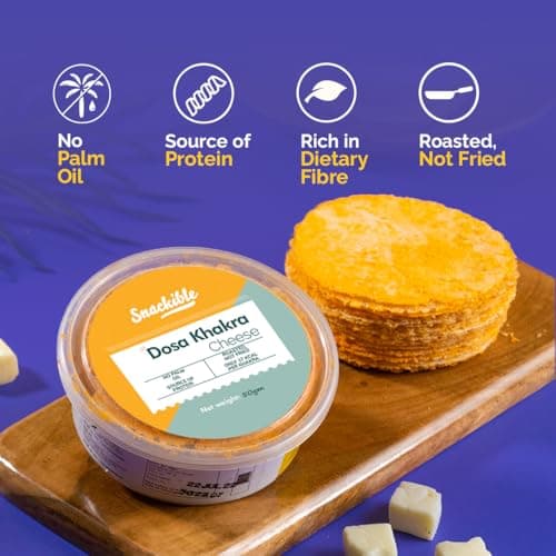 Snackible MU(N) CH BETTER Better Cheese Dosa Khakra-50 G (Pack Of 12) — image 8