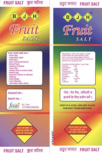 bjh Fruit Salt | Chat Masala (Pack of 9x100gms)(Also as Shikanji Masala ( for |Bread Toast| Dahi bhalla| Aloo Chat| Paneer | Boiled Egg and Many Other) — image 3