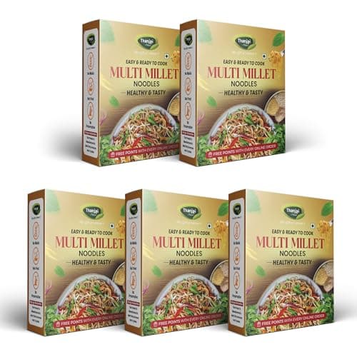 Thanjai Natural Multi Millet Noodles 180 Grams X 5 (900 Grams) of Homemade Natural Millet Noodles(No Preservatives, No Chemicals, No Artificial Extract)