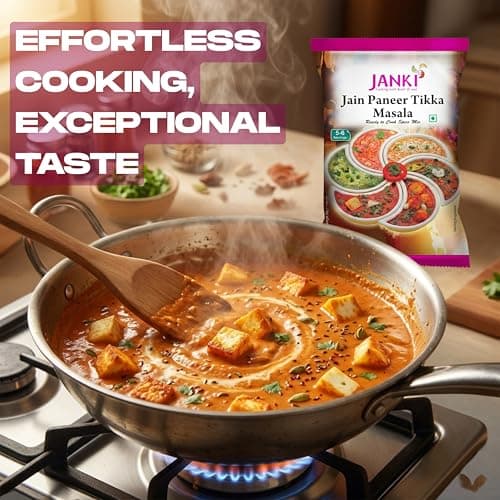 Janki Jain Paneer Tikka Masala - Pack of 7, 50 Gms Each | Ready to Cook Paneer Masala Mix | No Onion No Garlic | Quick & Easy Paneer Masala Packet — image 5