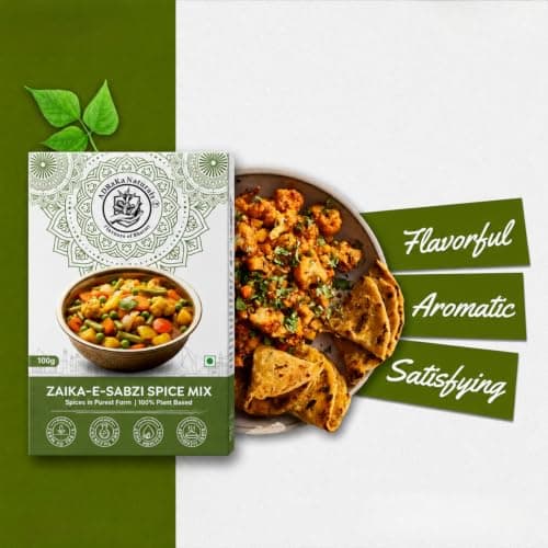 ADRaKa Naturals Zaika-E-Sabzi Spice Mix | 100% Plant Based Veg Curry Masala | Premium Indian Sabzi Masala Blend | No Onion No Garlic | Aromatic Vegetable Seasoning 100G — image 5