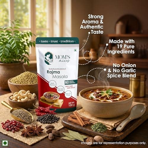 Mom’s Mixes Rajma Masala (Rajma Masala Powder) | Pre-Mix Masala | No Onion No Garlic (Jain Friendly) | Authentic North Indian Taste | No Preservatives | 200g — image 4
