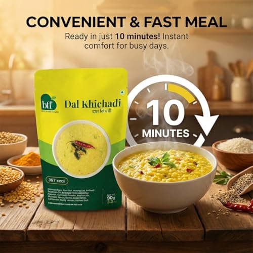 Instant Dal Khichadi | Pack of 4 (90g Each) | Quick & Tasty Traditional Meal | No Added Preservatives | Ideal for Busy Days — image 2