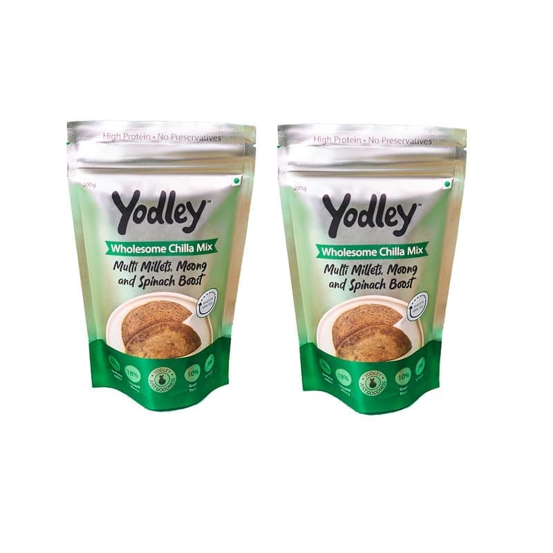 Yodley Multi Millets, Moong & Spinach Boost Wholesome Chilla Mix | High-Protein, Fiber-Rich, Instant Mix | No Preservatives, Healthy Breakfast & Snack (200g, Pack of 1) — image 7