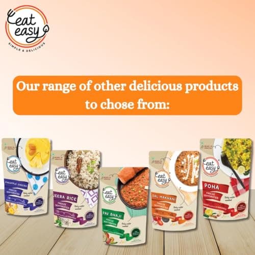 Eat Easy Ready To Eat Jain Dal Combo of 3- Dal Makhani, Dal Tadka, Gujarati Dal | Just Add Water and Cook | Delicious Instant Food | High Protein & Fiber, Freeze Dehydrated Healthy Instant Travel, Camping, Trekking, Hostel Food — image 6