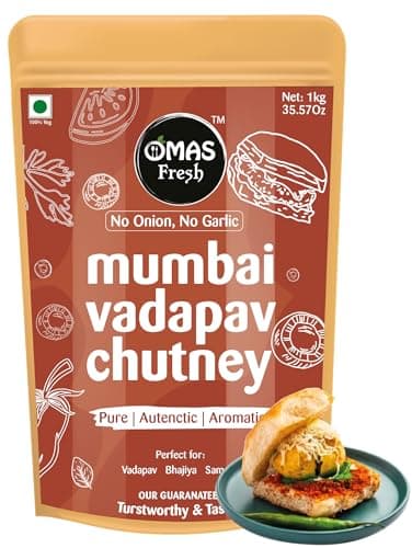 Omas Fresh No Onion, No Garlic Mumbai Vadapav Chutney 60g, Instant Coconut Dry Chutney | Perfect for Vadapav, Bhajiya, Samosa (60g, Pack of 2) — image 8