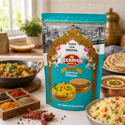 Premium JEERAVAN Masala | जीरावन मसाला | Poha Masala Powder Raita, Fruit Chaat Masala | No Artificial Preservatives, Colors and Flavours | Taste Maker | Mix of 32 Blended Healthy Spices | Natural Hing Jeeravan Mix Masala Powder 1 Kg — image 3