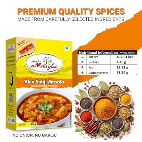 Manish Mangla Aloo Sabji Masala 100g (Pack of 2) | No Onion No Garlic Spice Mix | Authentic Indian Taste | Perfect for Potato Curries & Veg Dishes | Premium Quality Masala — image 2
