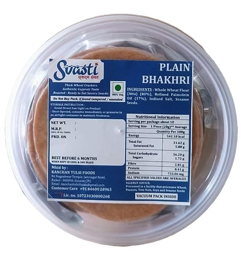 Svasti Dry Methi, Masala, Jeera, Plain Bhakhri Snacks - 200 gms (Pack Of 4) | Roasted Healthy Gujarati Snacks | No Maida | No Artificial Colours | No Onion & No Garlic | Vacuum Packed — image 7