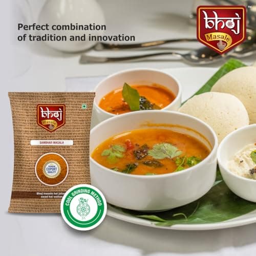 Bhoj Masale Sambhar - 100GM | Aromatic Spice for Flavorful Indian Cooking | For Flavorful Cooking | No Artificial Flavor Added. No onion and no garlic added (Jain Masala) — image 4