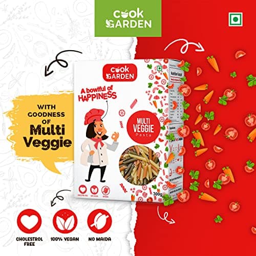 CookGarden Multiveggie & Multi Grain Pasta 300g | Healthy Pasta | Pack Of 2 — image 4