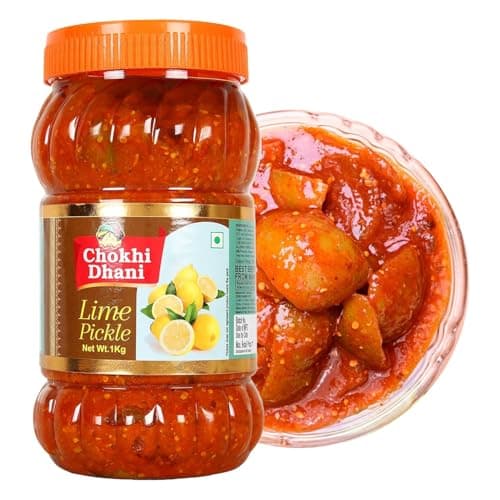 Chokhi Dhani Lime Pickle 1kg Each | Homemade Tangy & Spicy Nimbu Achar | Traditional Indian Lemon Pickle Without Onion & Garlic | Oil Free | Authentic Taste — image 5