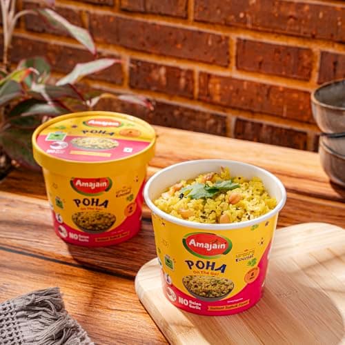 Amajain Instant Sattvik Healthy Poha, Ready-to-Eat, No Added Preservatives, No Added Flavours, Jain-Friendly, 70g (Pack of 6) — image 8