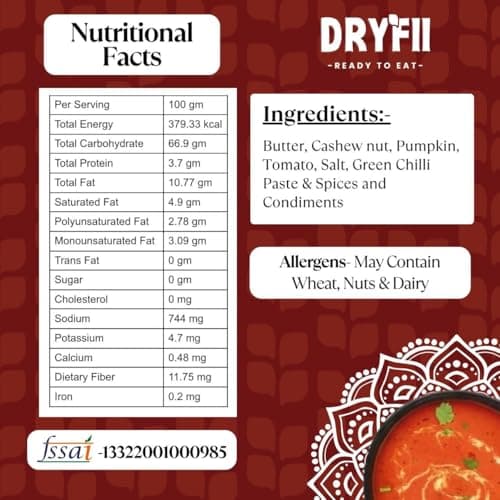Dryfii Ready-to-Eat Palak Paratha (5 Pcs | 1 Pack) with Jain Dal Makhani | No Onion No Garlic Creamy Meal | Pure Vegetarian — image 3
