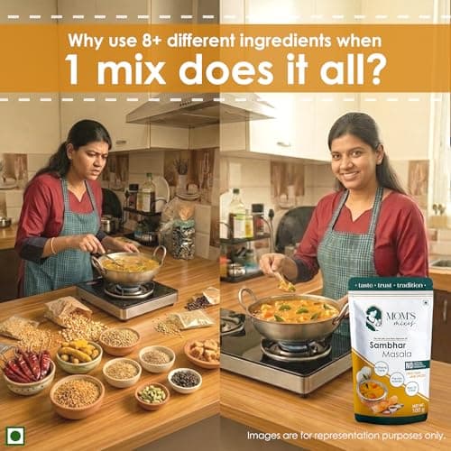 Mom’s Mixes Sambhar Masala | Pure Jain Spices | Pre-Mix Masala | No Onion No Garlic | Bold South Indian Taste | No MSG | No Preservatives | No Added Colours | Complete Spice Blend for South Indian Sambhar |100g — image 6