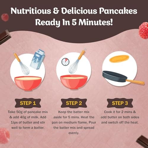 Millet Pancake Mix (150g X 2) Caramel, Vanilla & Banana, Sweetness Of Jaggery, No Maida, No Wheat, No Preservatives, Vegetarian, Eggless, Healthy Breakfast for Family (Jain Friendly) — image 4