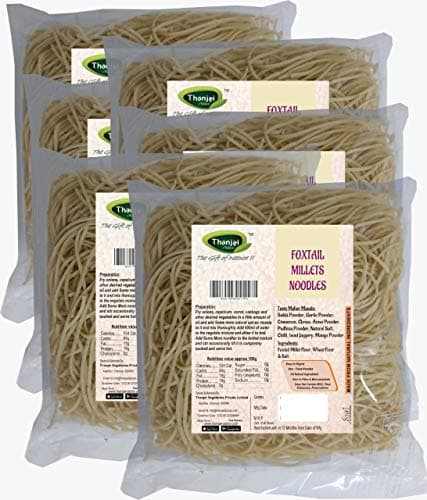Thanjai Natural Foxtail Millet Noodles 180 Grams X 6 (1080 Grams) of Homemade Natural Millet Noodles(No Preservatives, No Chemicals, No Artificial Extract)