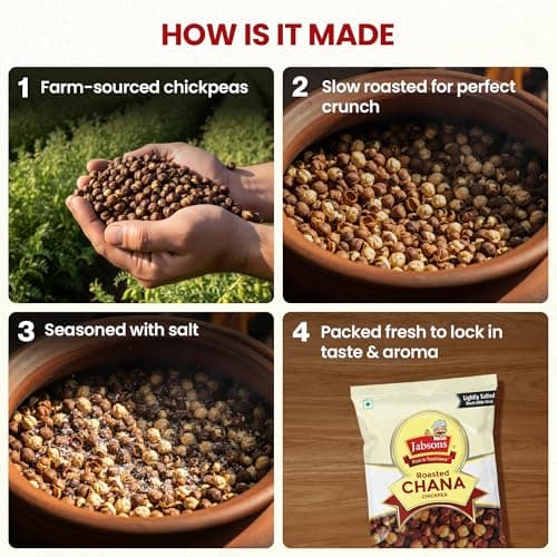 Jabsons Roasted Chana Mahabaleshwar Black – 200g | Salted Bhuna Chana | No Onion No Garlic | Gluten-Free | High Protein Snack | Roasted Black Chickpeas | Ready to Eat | Healthy Indian Snack — image 6