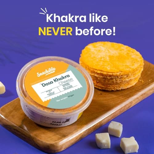 Snackible MU(N) CH BETTER Better Cheese Dosa Khakra-50 G (Pack Of 12) — image 7