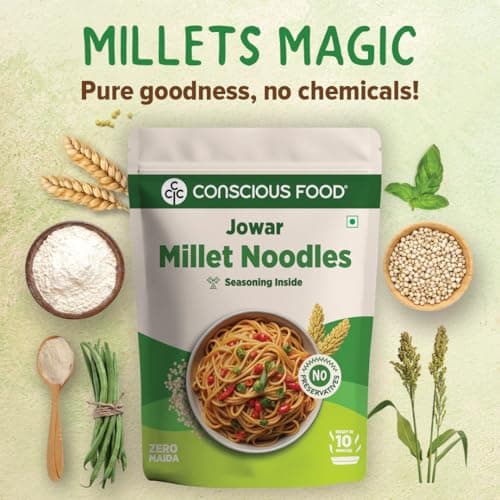 Conscious Food Millet Noodles | 162g | No Preservatives| No Maida | No Msg | No Artificial Colors or Flavors, No Trans Fat & Cholesterol — image 3
