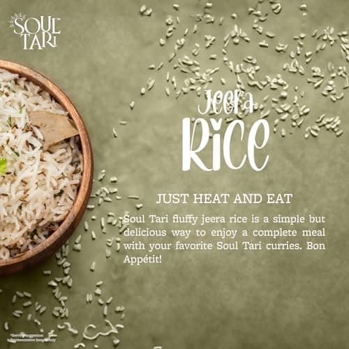 SOULTARI Ready To Eat Jeera Rice | Fluffy White Basmati Rice Tempered With Jeera | Just Heat And Eat | 250 Gram | Pack Of 2 | — image 5