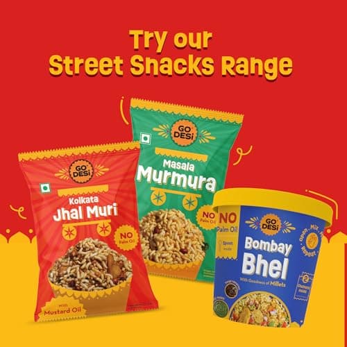 GO DESi Kolkata Jhalmuri Bhel, No Palm oil 100 grams pack of 2 — image 7
