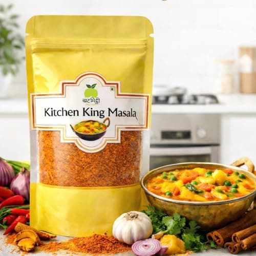 Khat Mitthi 100g Kitchen King Masala Authentic Indian Spice Blend for Sabzi, Curry & Gravy | Traditional Homemade Flavor | Fresh Aromatic Mixed Masala Powder Pouch — image 4
