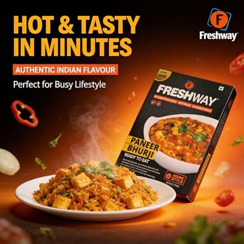 Freshway Pack Of 2 (Jain Paneer Bhurji + Jain Paneer Bhurji) Ready To Eat Freeze Dried With No Added Preservative & Colors — image 5