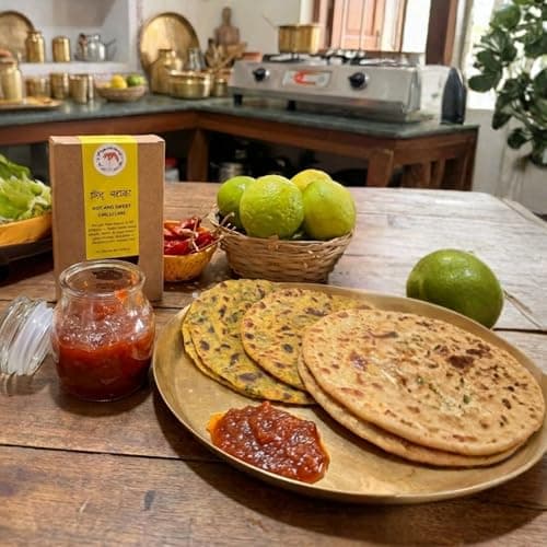 Do Chutki Nimbu Pataka - Hot & Sweet Chilli Lime Chutney 200g | Khatta Meetha Sweet Lemon Chunda Chatni | Meethi Chutney | No Onion No Garlic — image 5