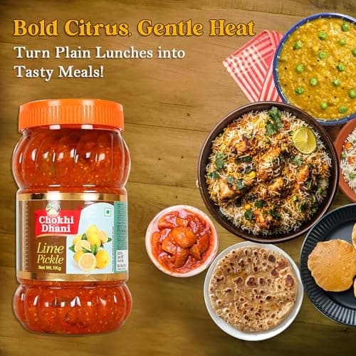 Chokhi Dhani Lime Pickle 1kg | Traditional Nimbu Achar | Spicy Tangy Lemon Pickle | Homemade Style Indian Achar | Oil Free | No Onion No Garlic | Khatta Chatpata Taste — image 5