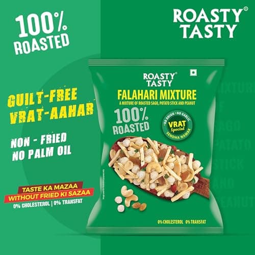 Roasty Tasty Falahari Mix Roasted Namkeen Snack 200G|Oil-Free Farari Chiwda|No Onion, No Garlic Farali Namkeen|Healthy Vrat Upwas Fast Namkeen|No Cholesterol No Transfat Healthy Snack For Fasting — image 5