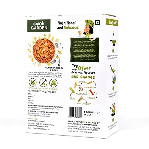 CookGarden Multiveggie & Multi Grain Pasta 300g | Healthy Pasta | Pack Of 2 — image 2