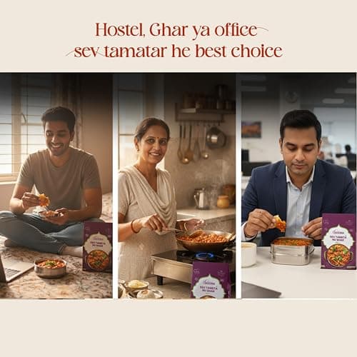 Chericious Ready to Eat Jain Sev Tameta Nu Shaak | Freeze Dried-300 gm | Indian Style Sabji | Quick Heat & Eat | No Chemicals, No Preservatives (Sev Tameta nu Shaak) — image 5