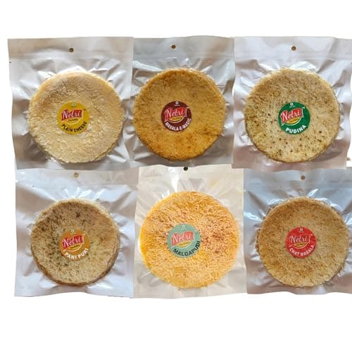 Netri No Onion No Garlic Flavors Dosa Khakhra - 50gram each, Pack of 7 | Ready to Eat Traditional Khakhra Snacks | Gluten Free Khakhra | Vacuum Packed Khakra Fresh Gujarati Snacks | Roasted Dosa Khakhra