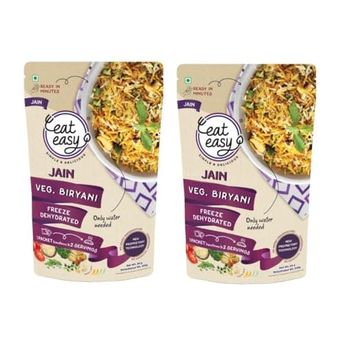 Eat Easy Ready to Eat Jain Fried Rice– 95g, No Garlic No Onion Travel Food | Just Add Hot Water & Cook, After Preparation 275g, Freeze Dehydrated Instant Fried Rice for Travel Camping | No Preservatives — image 7