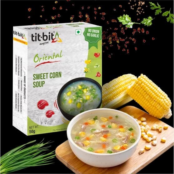 Tit-Bit Oriental - Chinese Masala Combo - NONG - Ready to eat - Hakka Noodles, Schezwan Fried Rice, Sweet Corn Soup, Manchow Soup & Manchurian Mix - (50 gms each) — image 6
