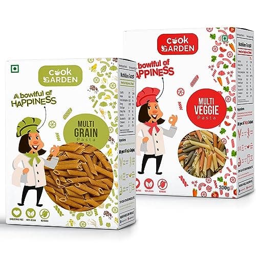 CookGarden Multiveggie & Multi Grain Pasta 300g | Healthy Pasta | Pack Of 2