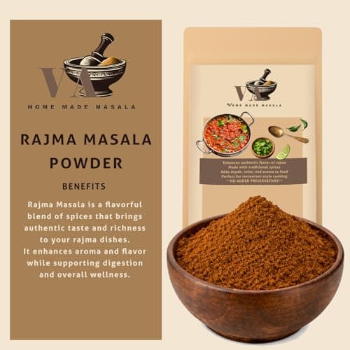 VA HOME MADE MASALA Mixes Rajma Masala| 500 GM | Pure Jain Spices | Bold North Indian Taste | No Onion No Garlic | No MSG | No Added Colours | No Preservatives — image 4