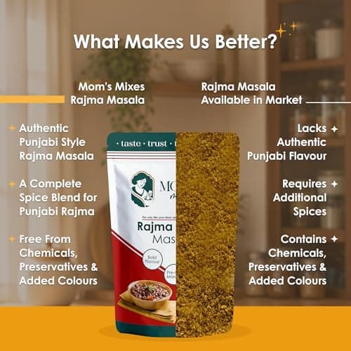 Mom’s Mixes Rajma Masala (Rajma Masala Powder) | Pre-Mix Masala | No Onion No Garlic (Jain Friendly) | Authentic North Indian Taste | No Preservatives | 200g — image 8