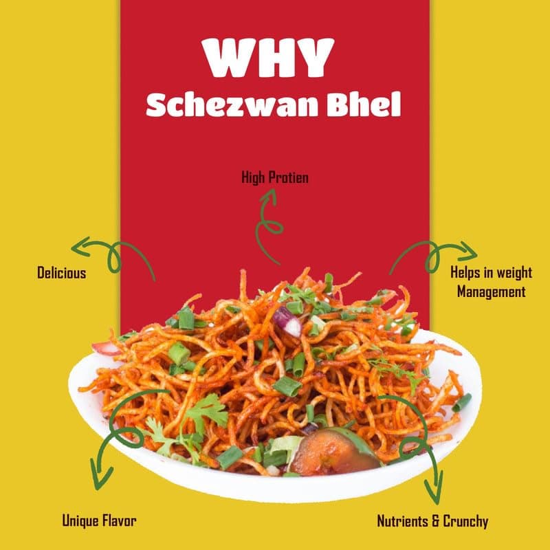 Gujjubhai Jain Bhel & Schezwan Bhel Combo – 80g x 8 | Instant Spicy & Tangy Snack Mix | No Onion No Garlic | Ready-to-Eat Indian Street Food | Travel-Friendly Namkeen Pack — image 5