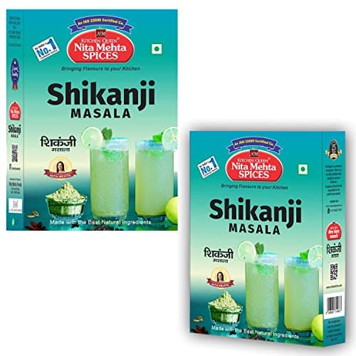 KITCHEN QUEEN NITA MEHTA Shikanji Masala 100g Each (Pack of 2) = 200g | Make Varieties of Shikanji at Home (SHIKANJI MASALA, 2 PACK | 200g)