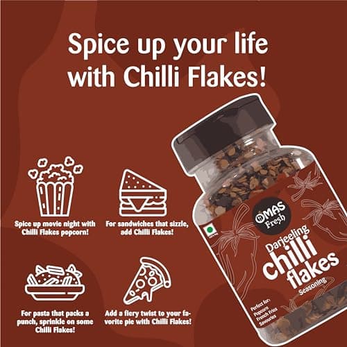 Omas Fresh Multi Seasoning Jain (No Garlic No Onion) Combo | Cheddar Cheese Powder 70g, Jain Peri Peri Masala 65g, Magic Noodles Masala 70g, Oregano Flakes 37g And Chilli Flakes 47g For Pizza, Soup, Popcorn And More Delicious Dishes | Zero added Colours, Fillers, Additives & Preservatives (Pack Of 5) — image 6
