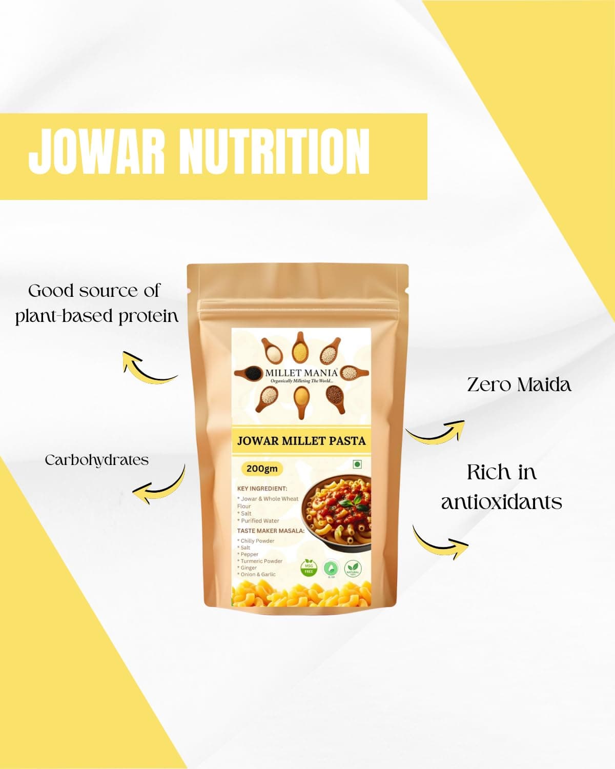 Millet Mania Jowar Pasta | Ready To Eat | Delicious And Healthy | With Vitamins And Iron (2) — image 4