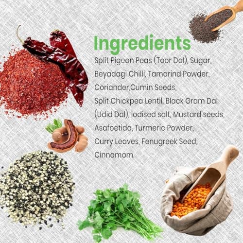 Instant Sambar Mix – Pack of 4 (100g Each) | Ready-to-Cook South Indian Curry | Made with Lentils & Spices | No Added Preservatives | No Onion and No Garlic | Suitable for Rice, Idli, Dosa & Vada | Easy to Prepare — image 4