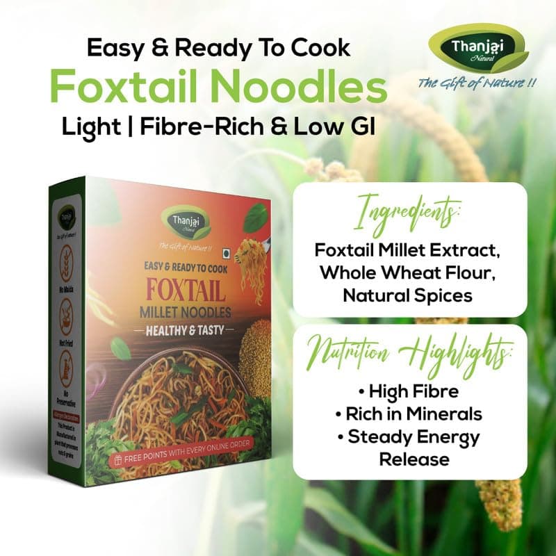 Thanjai Natural Foxtail Millet Noodles 180 Grams of Homemade Natural Millet Noodles( No Preservatives, No Chemicals, No Artificial Extract) — image 5
