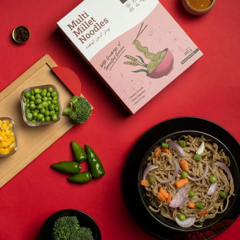 SOME MORE ﻿Hakka Multimillet Noodles 190 g | Instant Millet Noodle Pack | Traditional Hakka Style Grain Food | Healthy Snack | Quick Cook Meal Option | Convenient Kitchen Staple for Home Travel Use — image 3