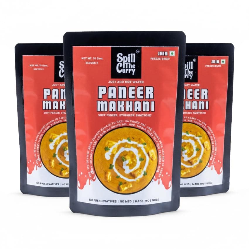 SPILL THE CURRY Puneri Misal Jain Ready to Eat | No Onion No Garlic | Authentic Maharashtrian Misal | Freeze-Dried Instant Meal | Pure Ghee, No Preservatives, MSG-Free | Travel & Hostel Friendly | Combo Pack of 5 (55g Each) — image 4